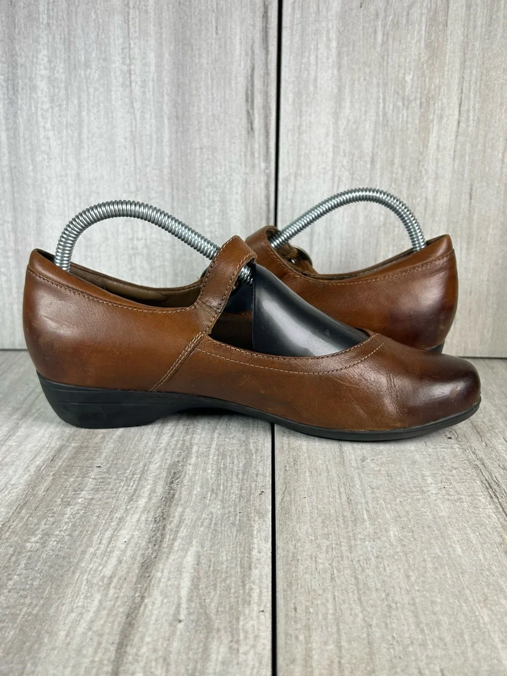 Dansko Fawna Brown Leather Mary Jane Strap Comfort Shoe Womens Size 9 EUR 39